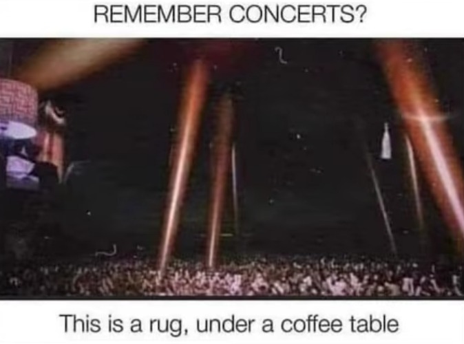 This is trippy asf | image tagged in concert,optical illusion,cool,rug,table,memes | made w/ Imgflip meme maker