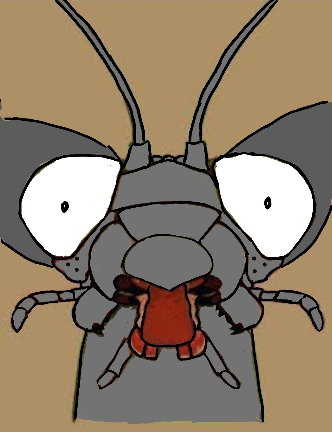 CURSED SHOCKED MANTIS GRAY Blank Meme Template
