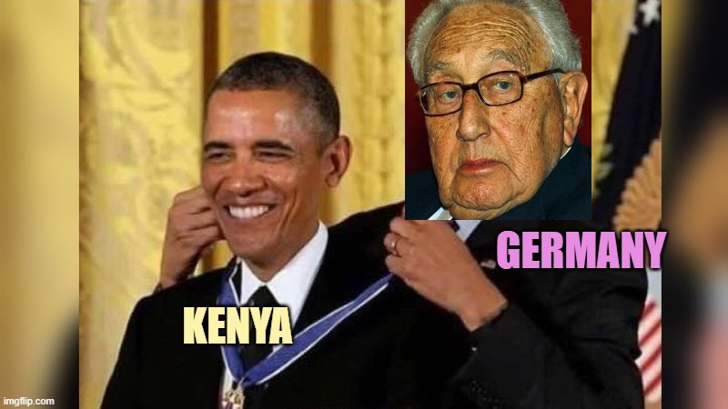 germany kenya | image tagged in obama giving obama award | made w/ Imgflip meme maker