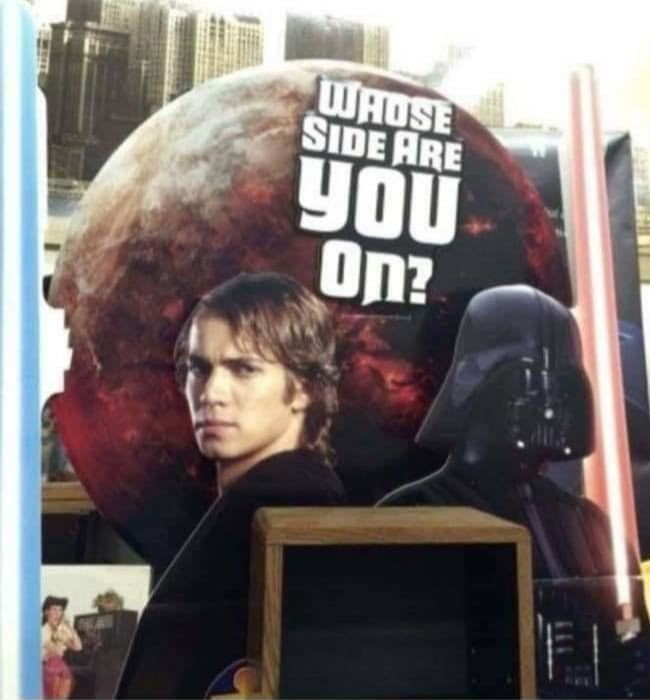 Anakin Vader whose side are you on Blank Meme Template