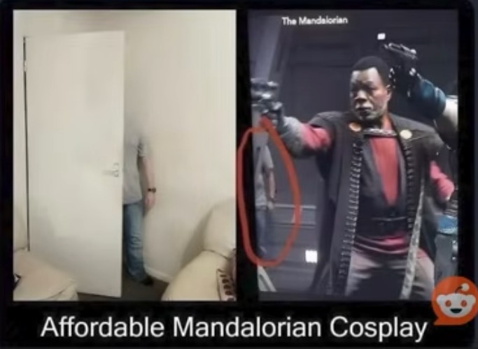 image tagged in memes,mandalorian,cosplay,funny,stupid,video games | made w/ Imgflip meme maker