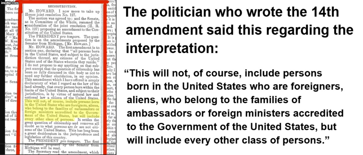 14th amendment interpreted by Mr. Howard who wrote it | made w/ Imgflip meme maker