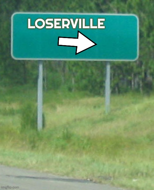 Green Road sign blank | Loserville | image tagged in green road sign blank | made w/ Imgflip meme maker