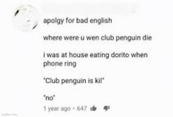 Job had one bro | image tagged in club penguin is kill | made w/ Imgflip meme maker