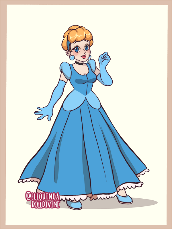 Cinderella in Super Mario Bros. Style Blank Meme Template