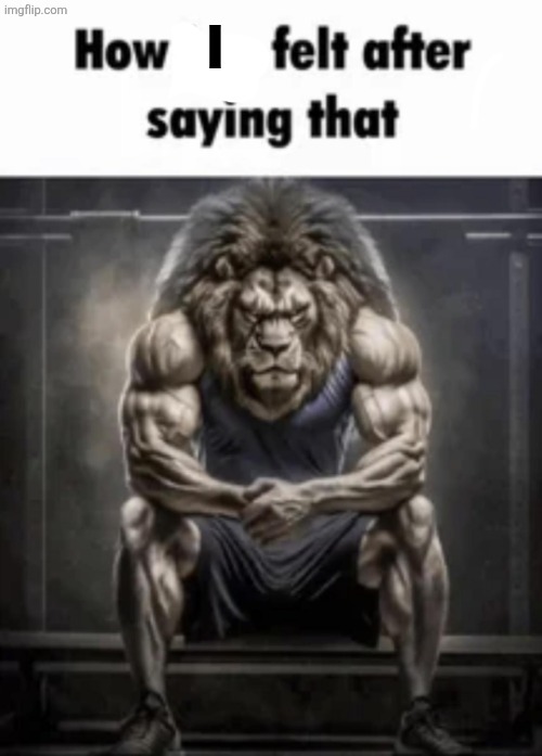 how bro felt after saying that | I | image tagged in how bro felt after saying that | made w/ Imgflip meme maker