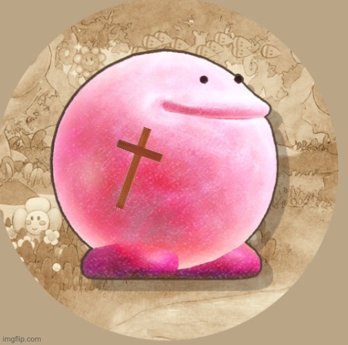 Thus, now he is complete! | image tagged in img_7731 jpeg,terminalmontage,kirbo,yoshi,kirby holding a sign,kirby has found your sin unforgivable | made w/ Imgflip meme maker