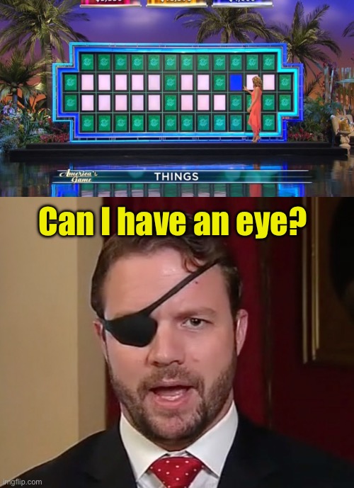Wheel of Fortune | Can I have an eye? | image tagged in wheel of fortune,funny | made w/ Imgflip meme maker