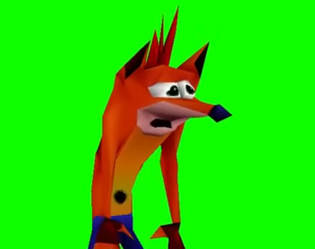 Crash Bandicoot Sad Woah Blank Meme Template