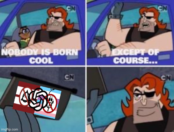 Aicp is an Amazing Underrated Group we Need more People to Join | image tagged in no one is born cool except,aicp | made w/ Imgflip meme maker