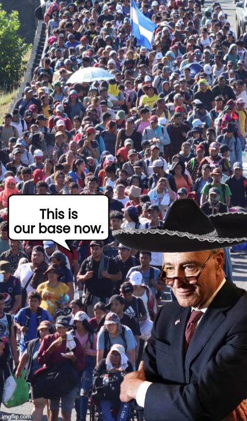Illegals with Chuck Schumer | image tagged in illegals with chuck schumer | made w/ Imgflip meme maker