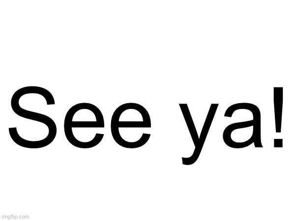 See ya! | image tagged in see ya | made w/ Imgflip meme maker