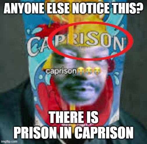 CaPrison | anyone else notice this? there is prison in caprison | image tagged in caprison | made w/ Imgflip meme maker