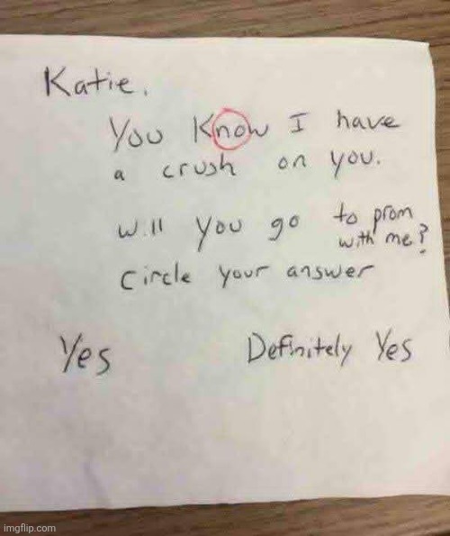 Katie's creative burn | image tagged in prom,proposal,denied | made w/ Imgflip meme maker