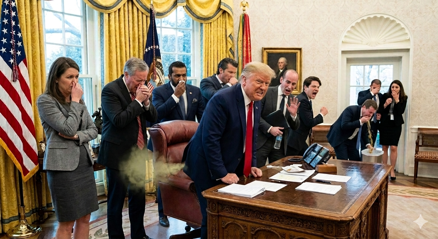 Trump Gas Attack Blank Meme Template