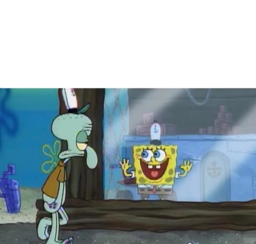Squidward and SpongeBob Blank Meme Template