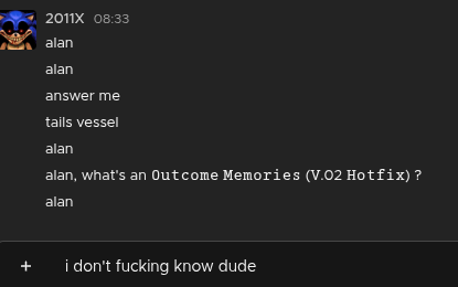 2011x messaging Alan on magma Blank Meme Template