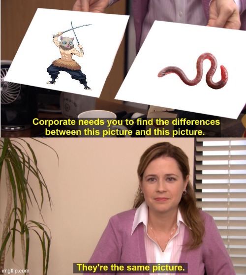I let my friend make a meme if you know you know | image tagged in memes,they're the same picture,demon slayer | made w/ Imgflip meme maker