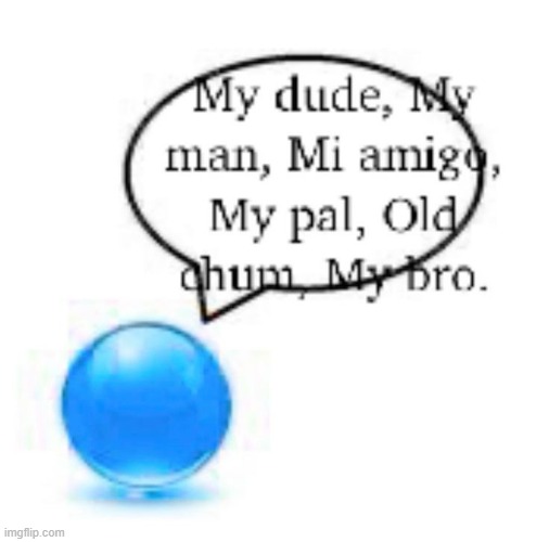 My dude, My man, Mi amigo, My pal, Old chum, My bro. | image tagged in my dude my man mi amigo my pal old chum my bro | made w/ Imgflip meme maker