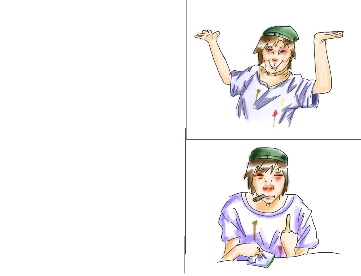 Weed guy Blank Meme Template