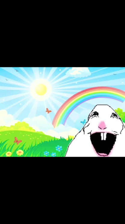 Happy Sunshine Rainbow Blank Meme Template
