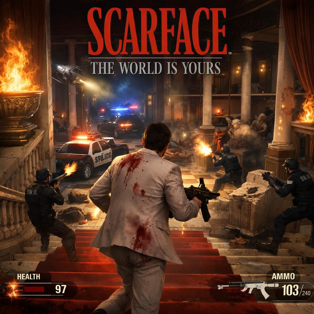 Scarface: The World Is Yours action-adventure game Blank Meme Template