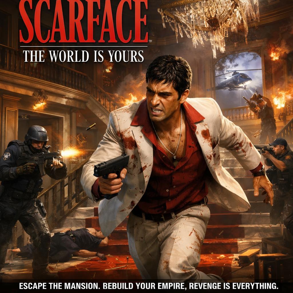 Scarface: The World Is Yours action-adventure game Blank Meme Template