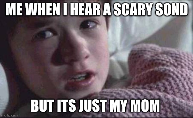I See Dead People Meme | me when i hear a scary sond; but its just my mom | image tagged in memes,i see dead people | made w/ Imgflip meme maker