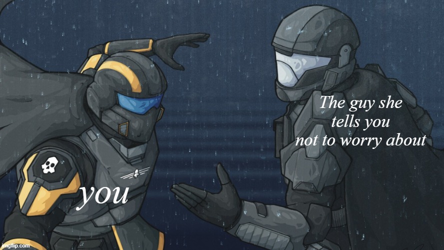 This is how it actually ended, There was never a debate or fight and someone being better than the other | The guy she tells you not to worry about; you | image tagged in dab me up | made w/ Imgflip meme maker
