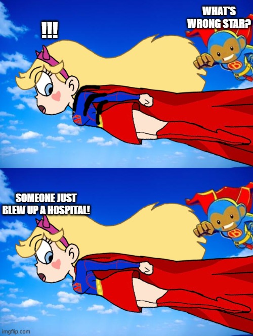what's wrong star? someone just blew up a hospital! !!! | made w/ Imgflip meme maker