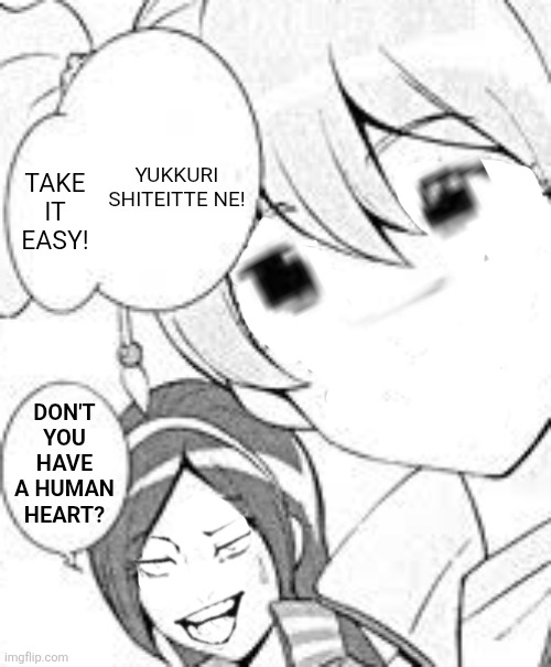 Yukkuri shiteitte ne! Take it easy! Don't you have a human heart? | image tagged in memes,touhou,manga | made w/ Imgflip meme maker