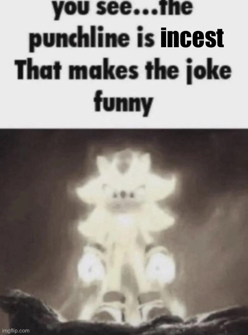 You see the punchline is that makes the joke funny shadow | incest | image tagged in you see the punchline is that makes the joke funny shadow | made w/ Imgflip meme maker