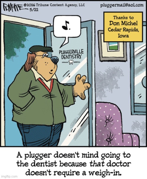 Pluggers | image tagged in comics,pluggers,dentist,dont mind,no weigh in,doctor | made w/ Imgflip meme maker