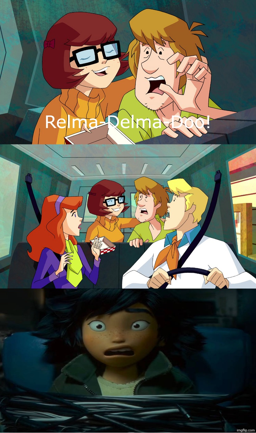 Mabel Tanaka reacts to Velma imitating Scooby? | image tagged in who reacts to velma imitating scooby,deviantart,disney,pixar,hoppers,scooby doo | made w/ Imgflip meme maker