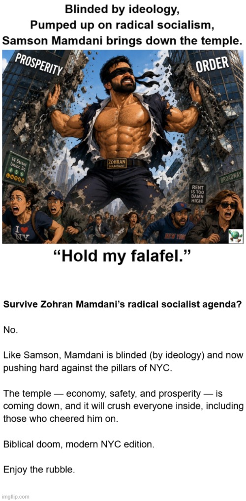 Can NYC survive Zohran Mamdani’s radical socialist agenda? | image tagged in maga,conservative,nyc | made w/ Imgflip meme maker