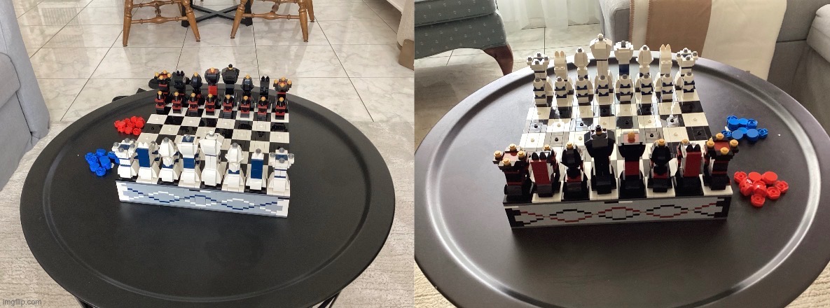 Lego Chess. (Includes Checkers) | image tagged in memes,chess | made w/ Imgflip meme maker