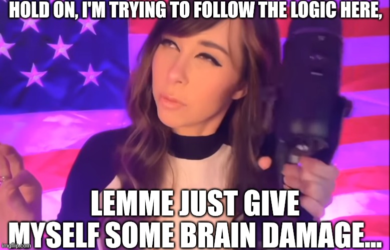Give yourself Brain Damage to Follow the Logic~ Blank Meme Template