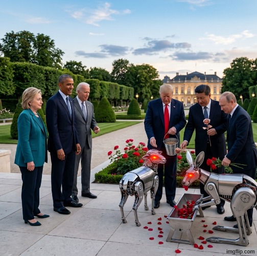 Obama, Clinton, and Biden watching Woke Crime BOT Syndicates explain how to feed RED ROSES at West Yorkshire | image tagged in something's wrong i can feel it,inception,waiting skeleton,jim halpert explains,hide the pain harold,political meme | made w/ Imgflip meme maker