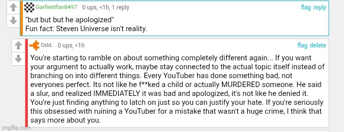 All for someone getting caught up in a moment. Schlatt apologized after, and his literal gay fans accepted the immediate apology | made w/ Imgflip meme maker