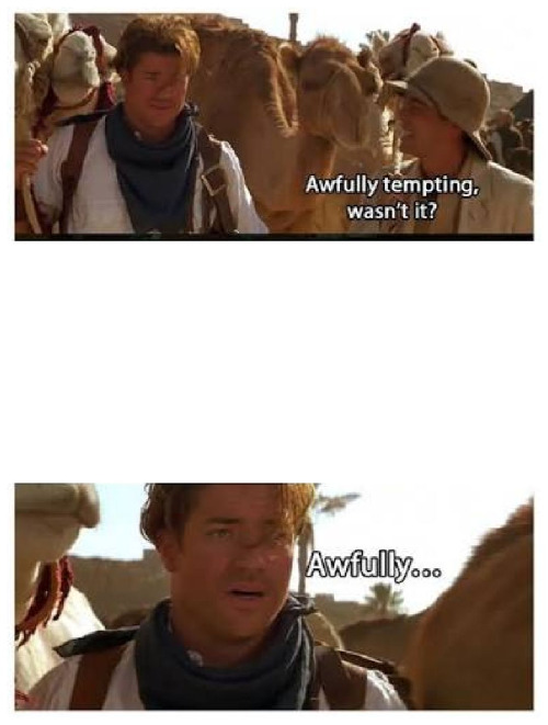 tempting Brendan Fraser Blank Meme Template