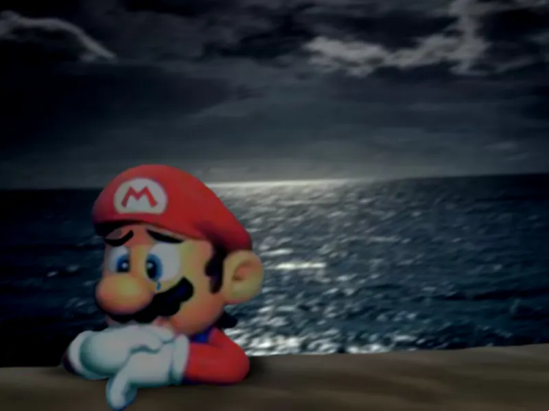 Sad Mario Blank Meme Template