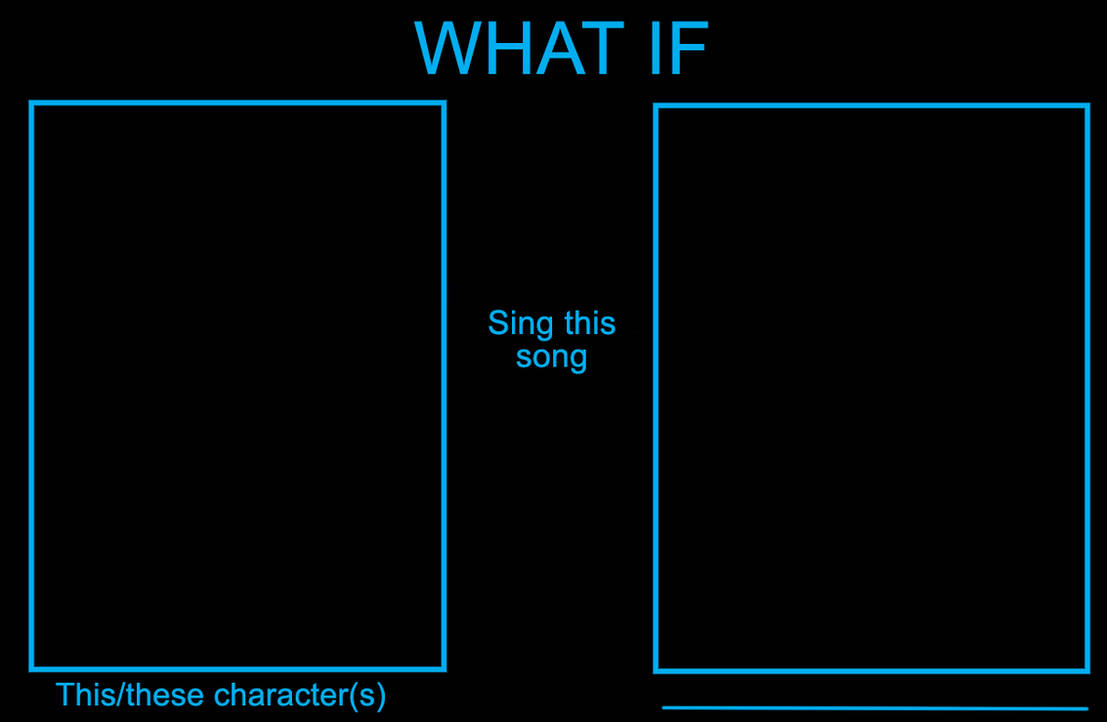 (WHAT IF) This Character Sing This Song Blank Meme Template