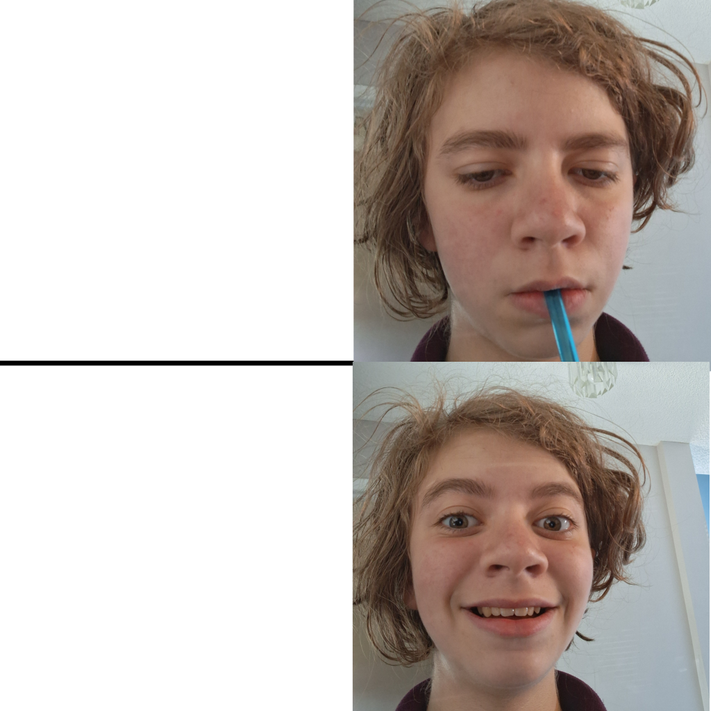 happy sad InDev Blank Meme Template