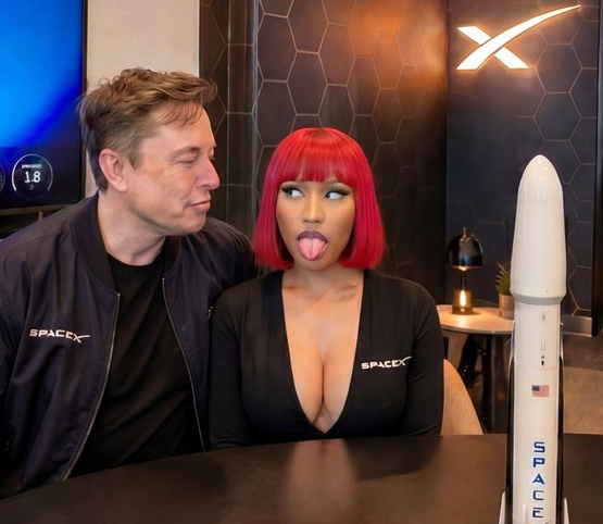 Musk Minaj rocket Blank Meme Template