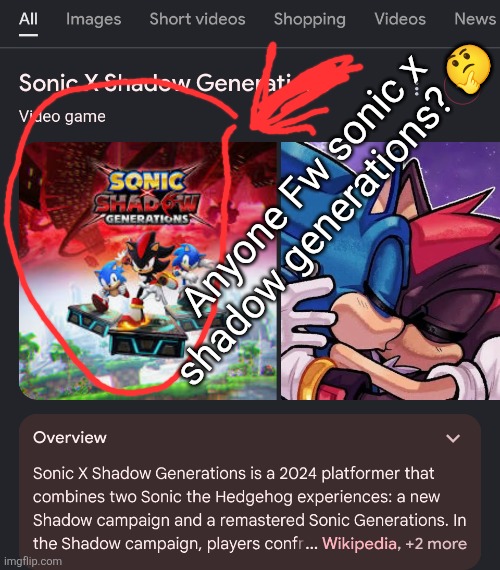 Screenshot_20260523-223317.png | Anyone Fw sonic x shadow generations? 🤔 | image tagged in screenshot_20260523-223317 png | made w/ Imgflip meme maker