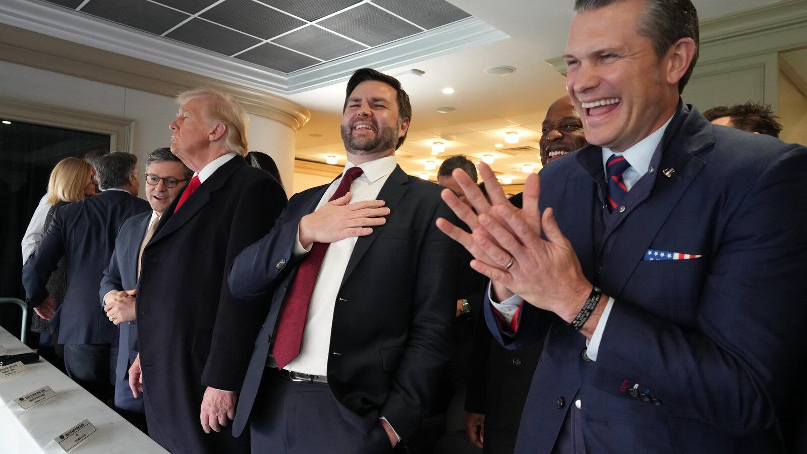 Johnson, Trump, Vance, Hegseth having a good time ignoring you Blank Meme Template