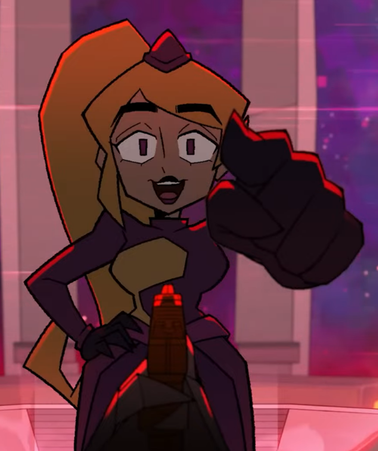 Miss Information pointing Blank Meme Template