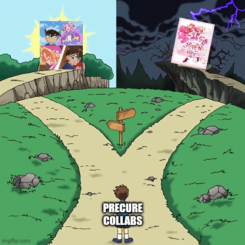 two castles | Precure collabs | image tagged in memes,precure,anime,puella magi madoka magica | made w/ Imgflip meme maker
