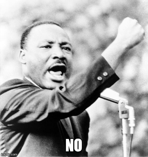 Martin Luther King Jr. | no | image tagged in martin luther king jr | made w/ Imgflip meme maker