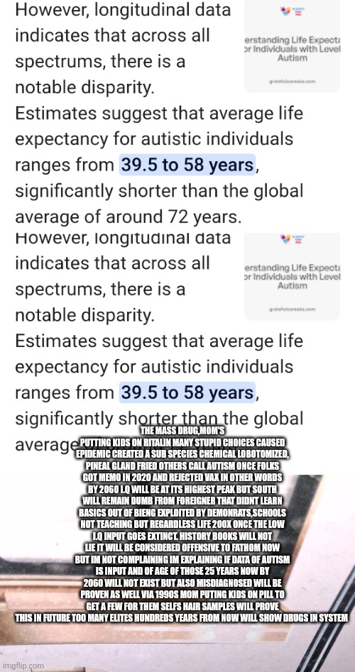 Not all get the Golden tickets to 2060s the decode thats makes the woke Sqiurm! | The mass drug,mom's putting kids on Ritalin many stupid choices caused epidemic created a sub species chemical lobotomized, pineal gland fried others call autism once folks got memo in 2020 and rejected vax in other words by 2060 I.q will be at its highest peak but south will remain dumb from foreigner that didnt learn basics out of bieng exploited by demonrats,schools not teaching but regardless life 200x once the low i.q input goes extinct. History books will not lie It will be considered offensive to fathom now but im not complaining im explaining if data of autism is input and of age of those 25 years now by 2060 will not exist but also misdiagnosed will be proven as well via 1990s mom puting kids on pill to get a few for them selfs hair samples will prove this in future too many elites hundreds years from now will show drugs in system | image tagged in wtf | made w/ Imgflip meme maker